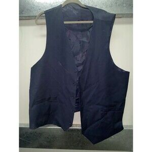Jos A Bank Men’s Medium XXL Silk Tuxedo Vest Solid Blue Formal Wear
